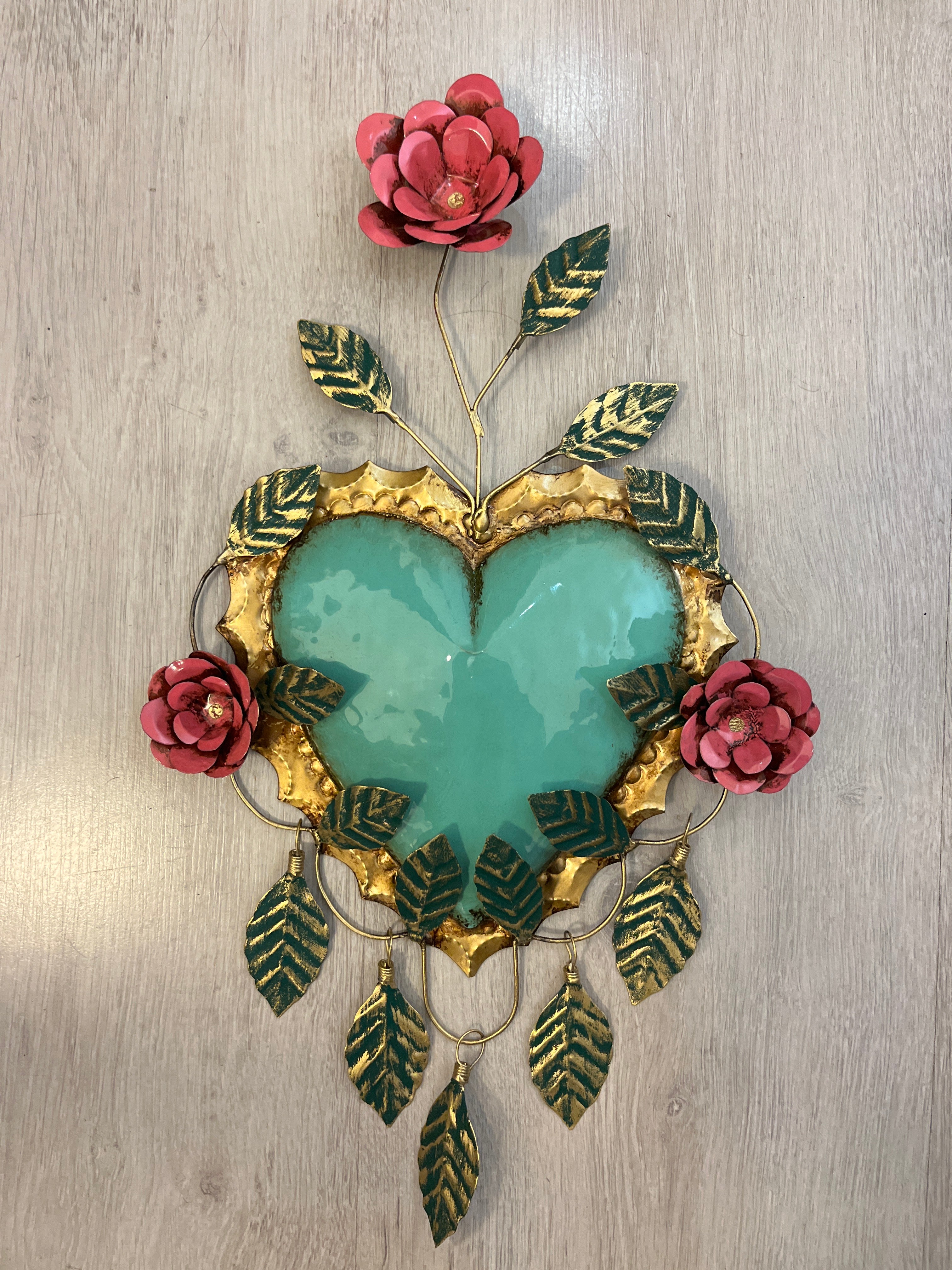 Heart flame with thorns