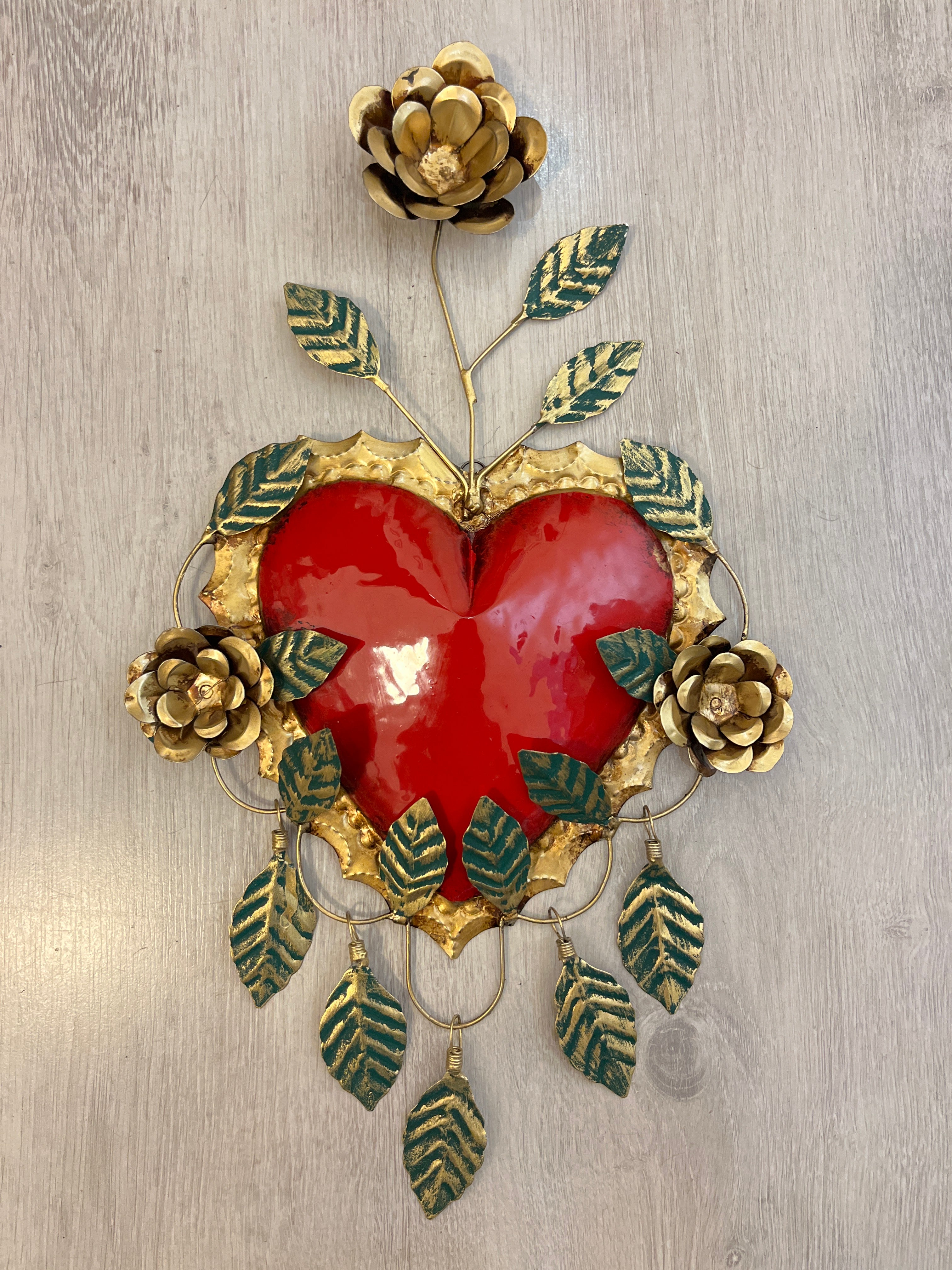 Heart flame with thorns