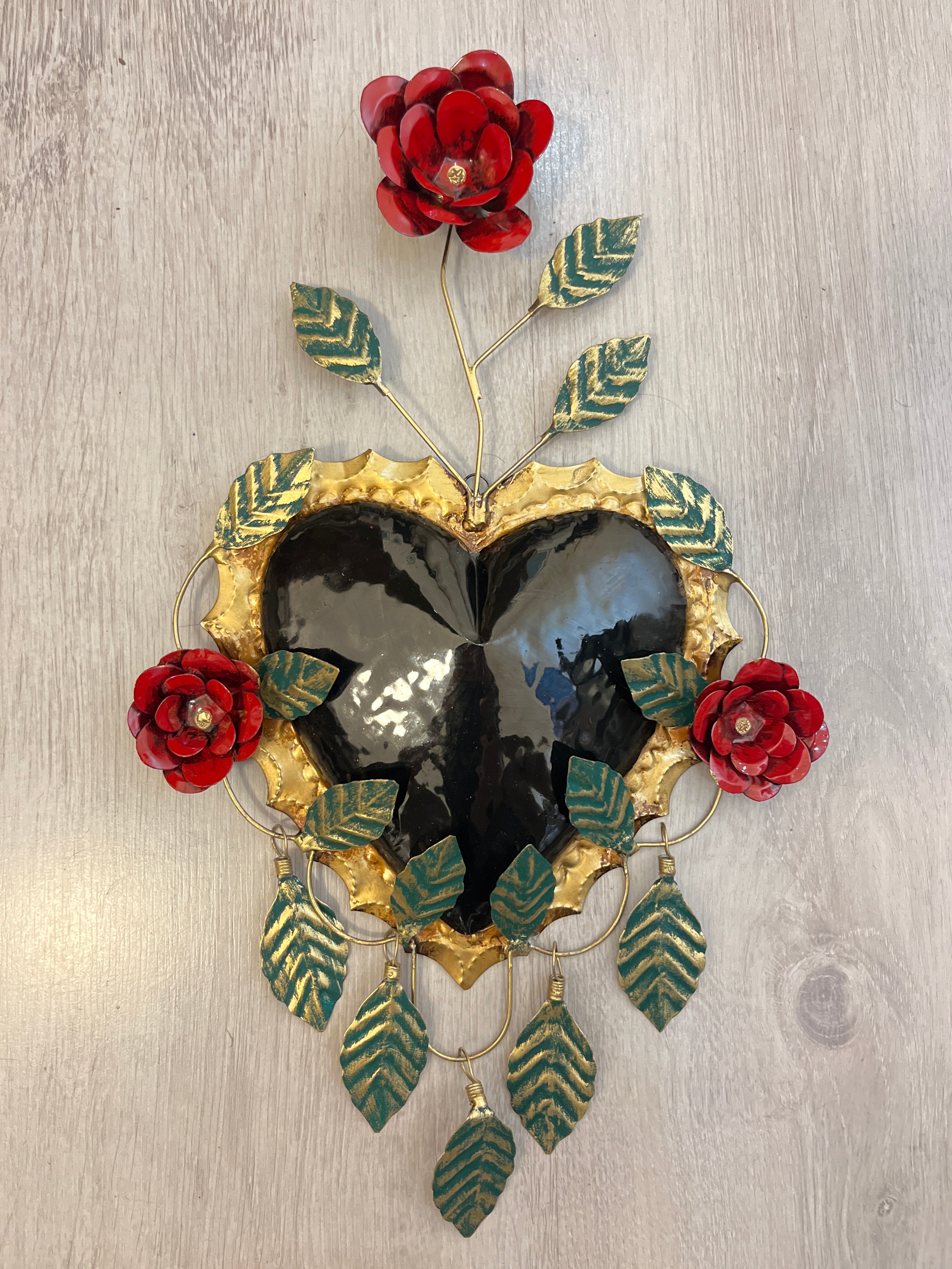 Heart flame with thorns