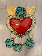 Heart flame with thorns