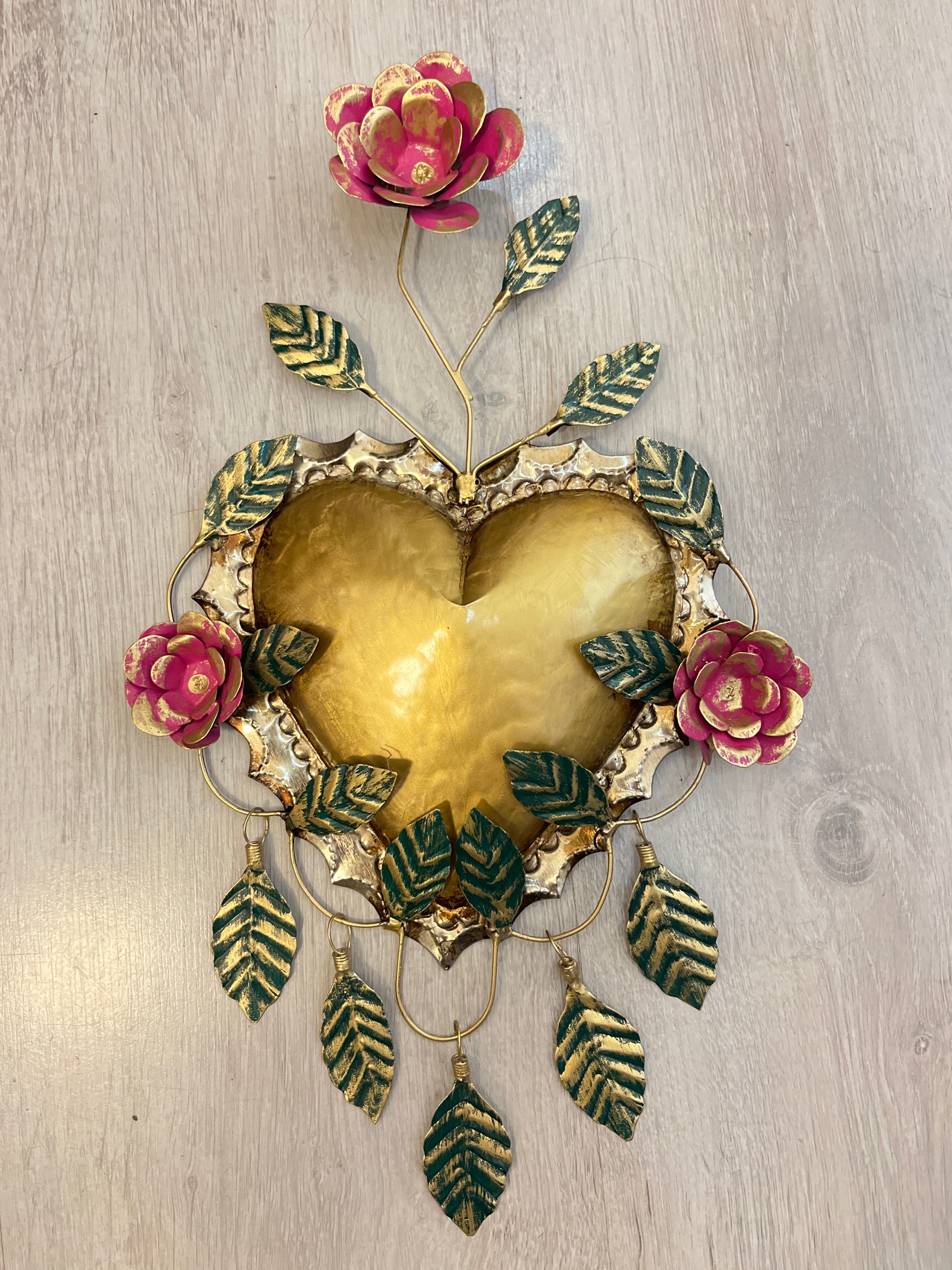 Heart flame with thorns