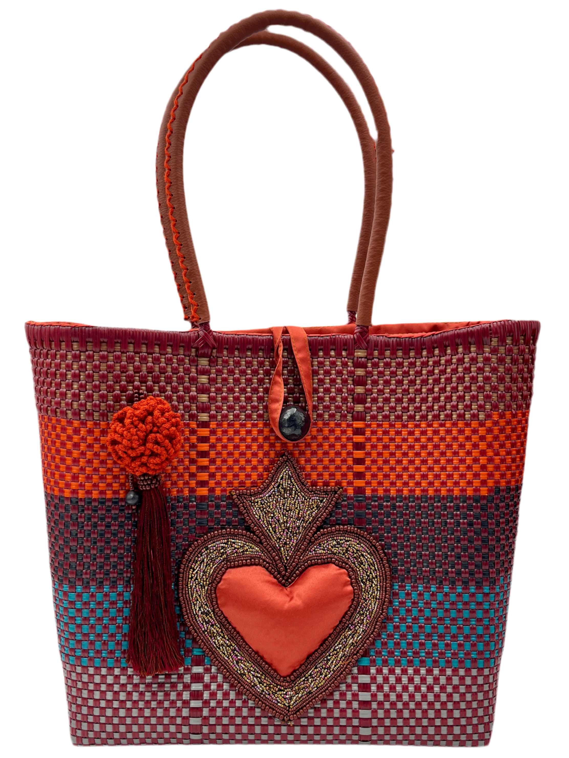 Large heart miracle artisan bag