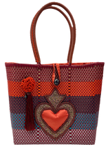 Large heart miracle artisan bag