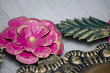 Heart with pompoms and flowers