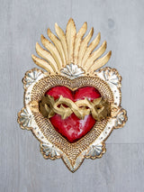Heart flame with thorns