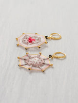 Small octagonal mandala earrings