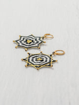 Large star mandala earrings