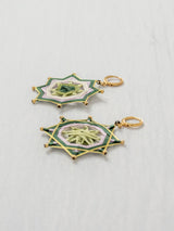Large star mandala earrings