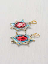 Large star mandala earrings