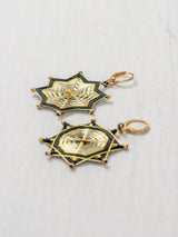 Large star mandala earrings