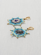 Large star mandala earrings