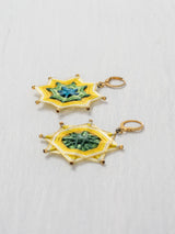 Large star mandala earrings