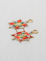 Large star mandala earrings