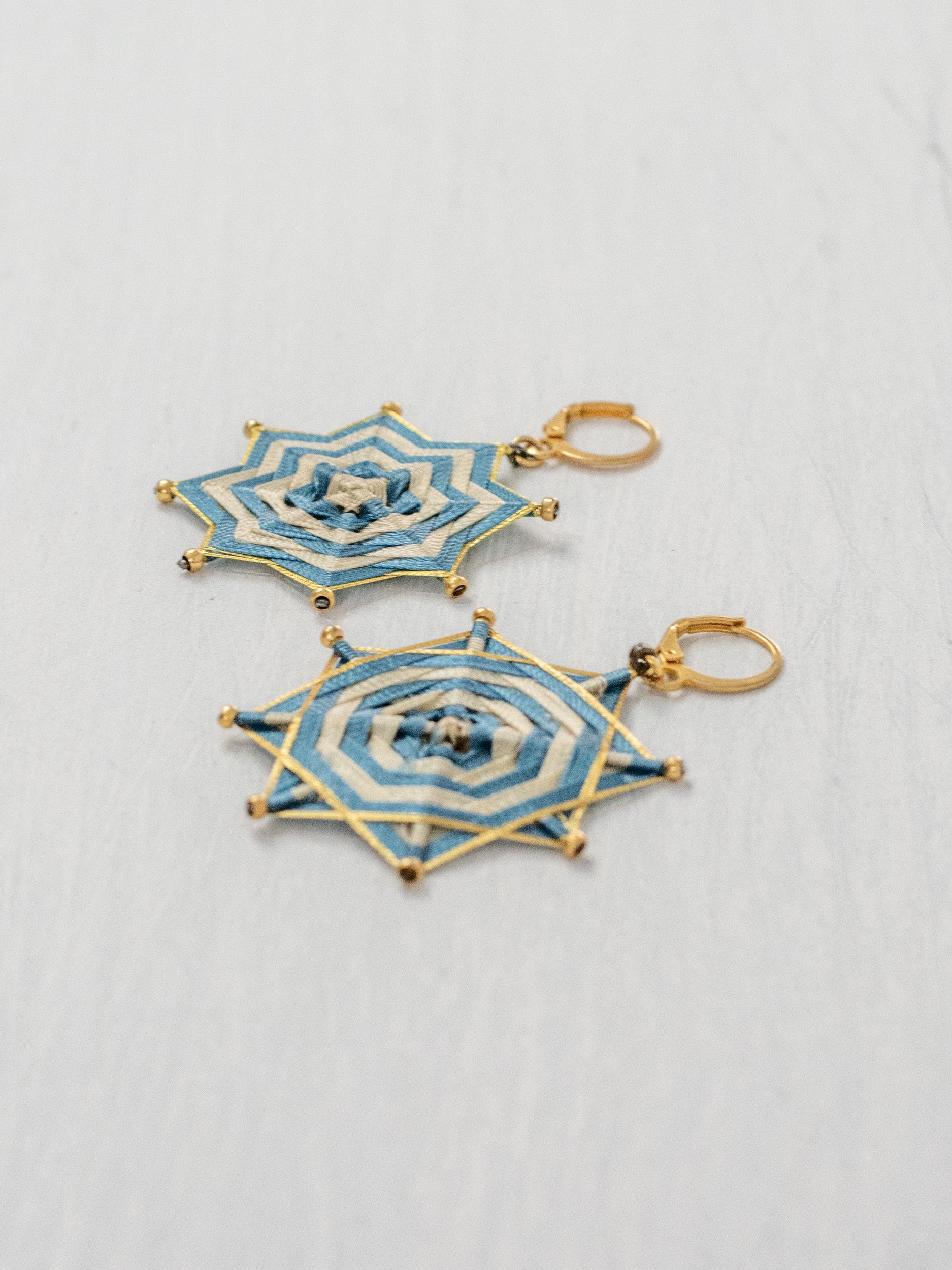 Large star mandala earrings