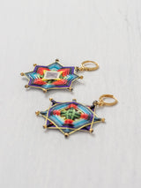 Large star mandala earrings