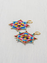 Large star mandala earrings