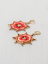 Large star mandala earrings