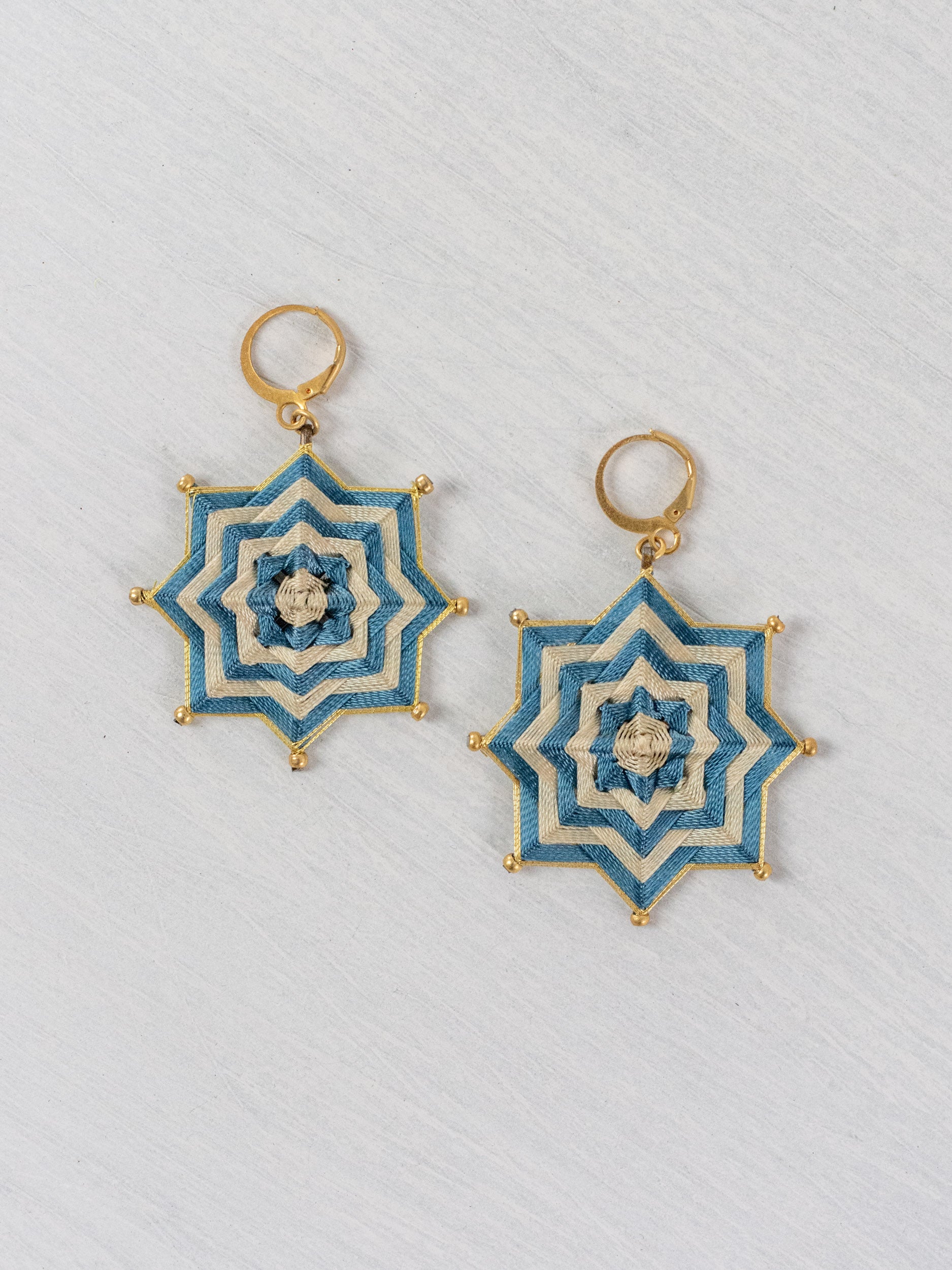 Large star mandala earrings