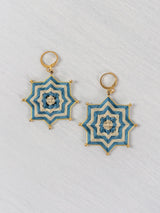 Aretes mandala estrella grandes