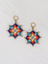 Large star mandala earrings