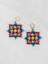 Large star mandala earrings