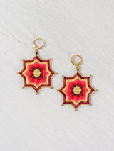 Large star mandala earrings