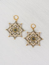 Large star mandala earrings