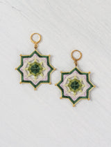 Large star mandala earrings