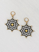 Aretes mandala estrella grandes