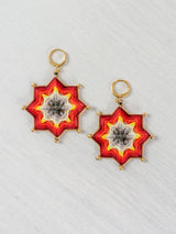 Aretes mandala estrella grandes
