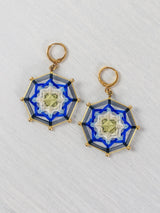 Small octagonal mandala earrings