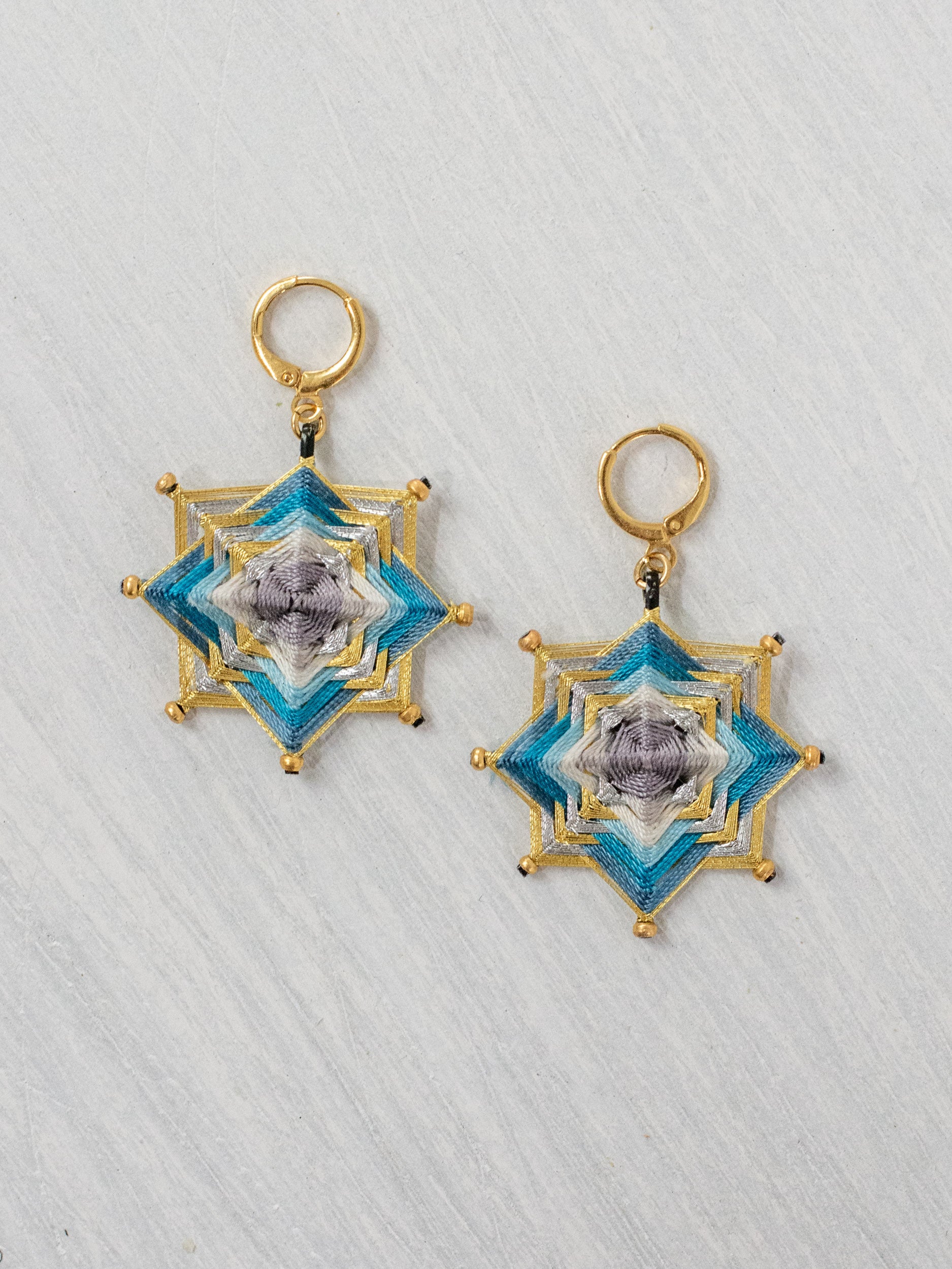 Aretes mandala estrella chicos