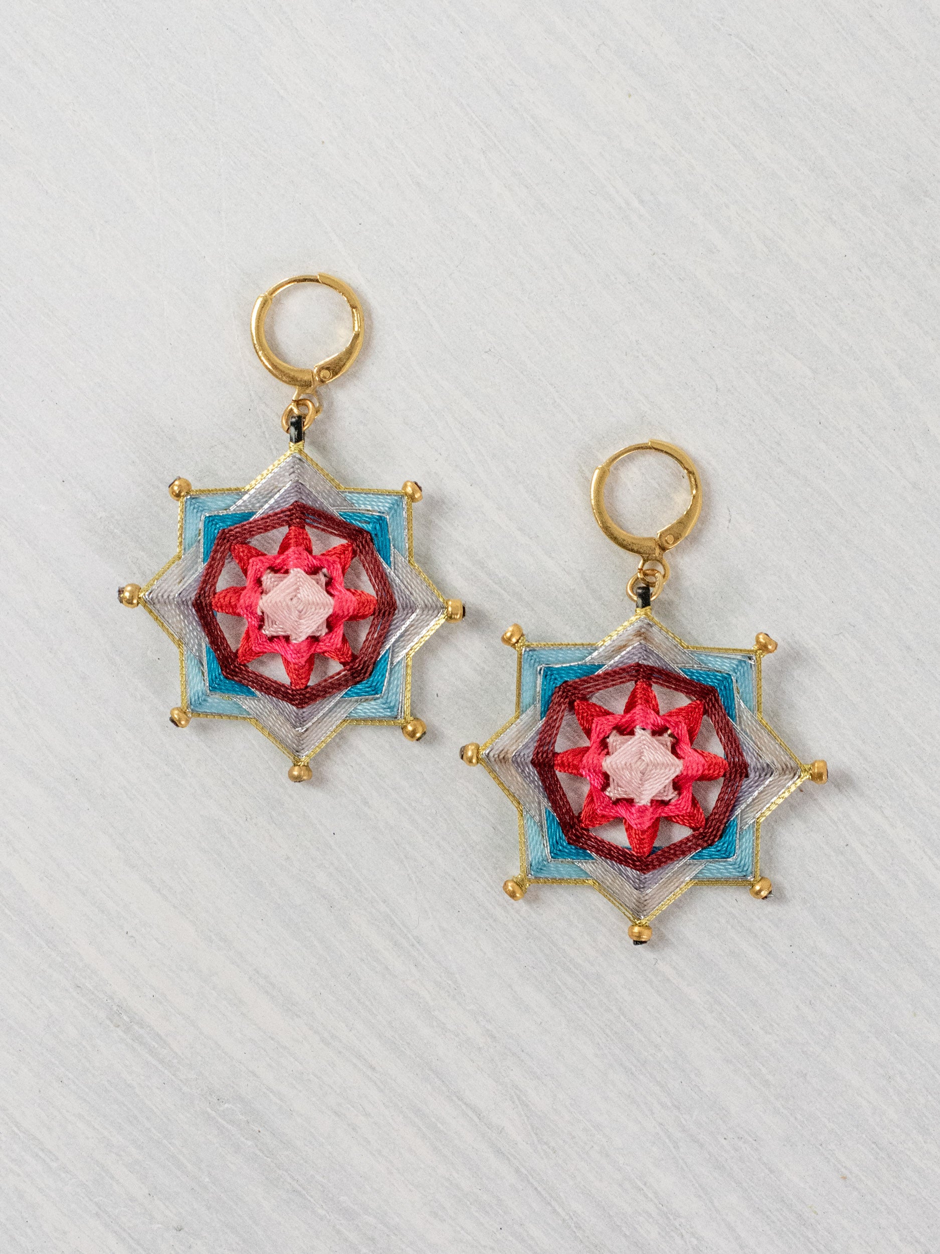 Aretes mandala estrella chicos