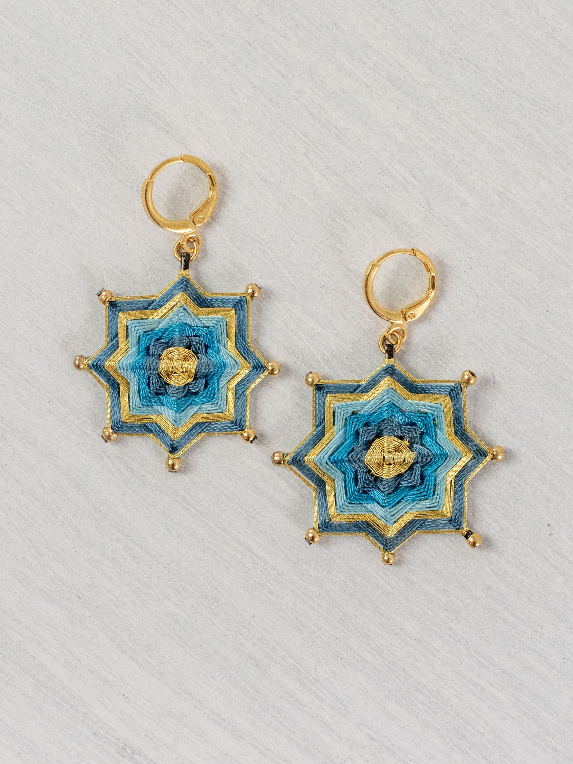 Aretes mandala estrella chicos