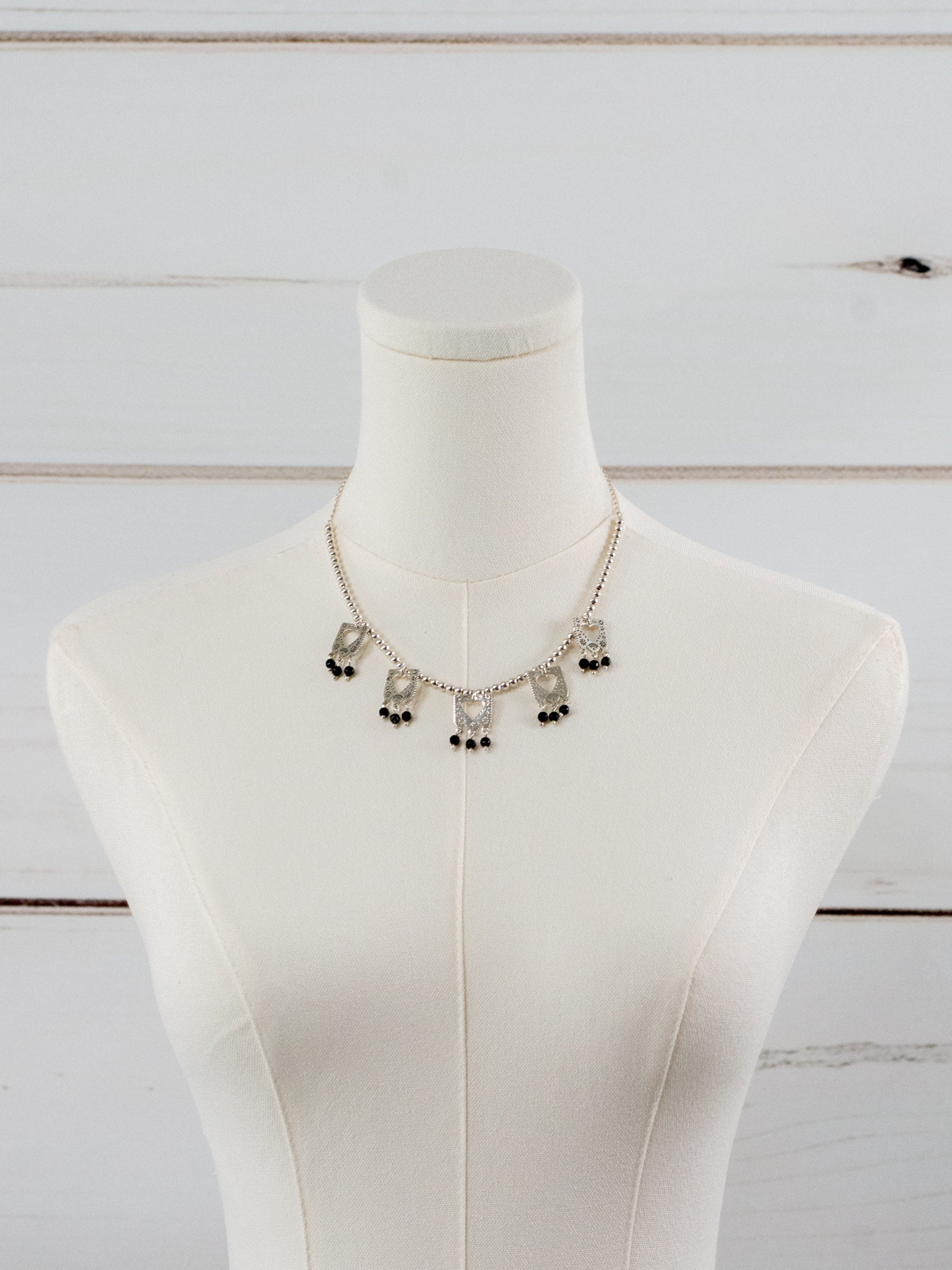 Papel picado necklace with heart