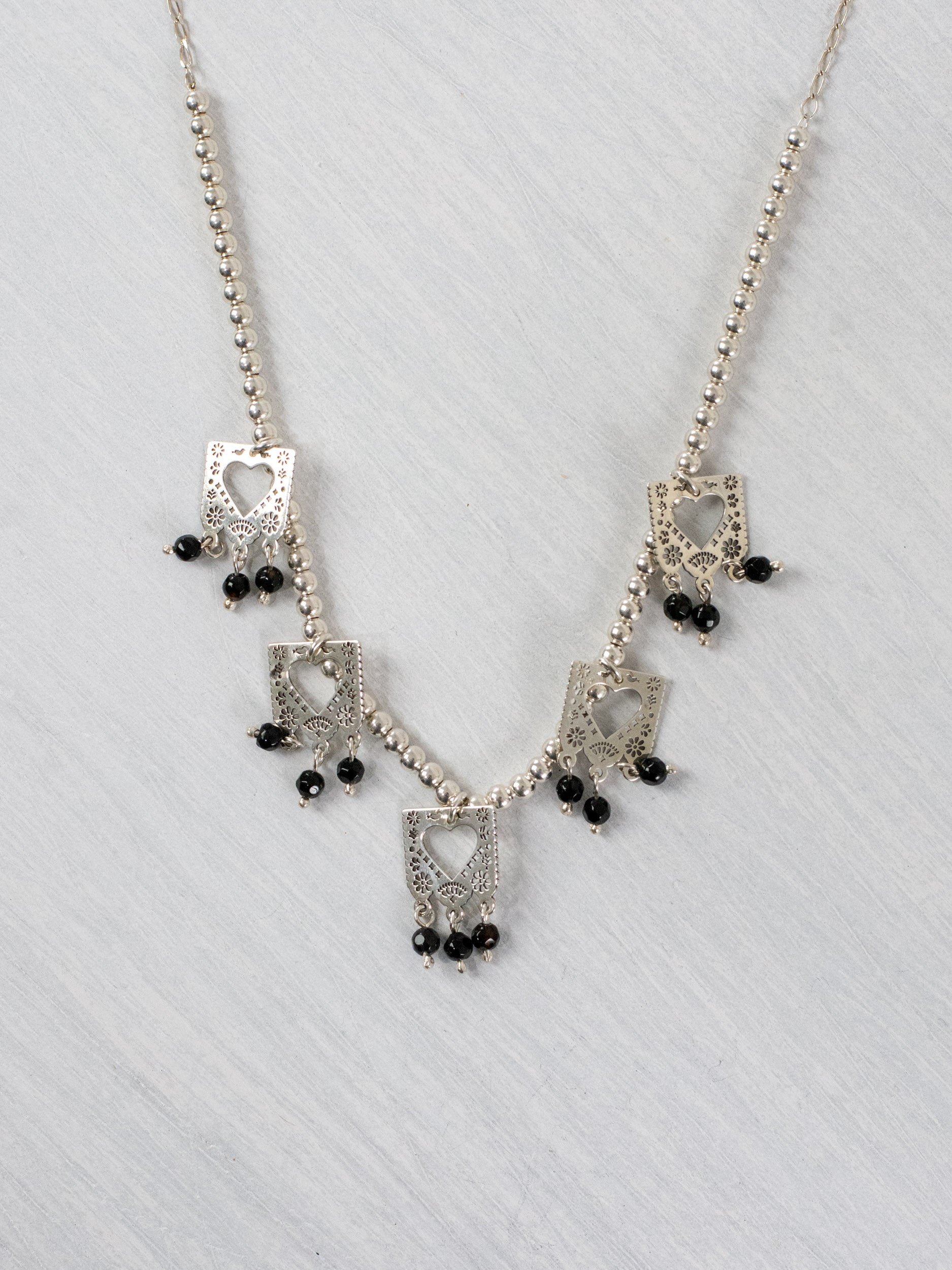 Papel picado necklace with heart