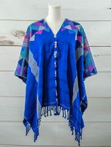 Cascading triangle short poncho Cancuc
