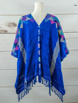 Cascading triangle short poncho Cancuc