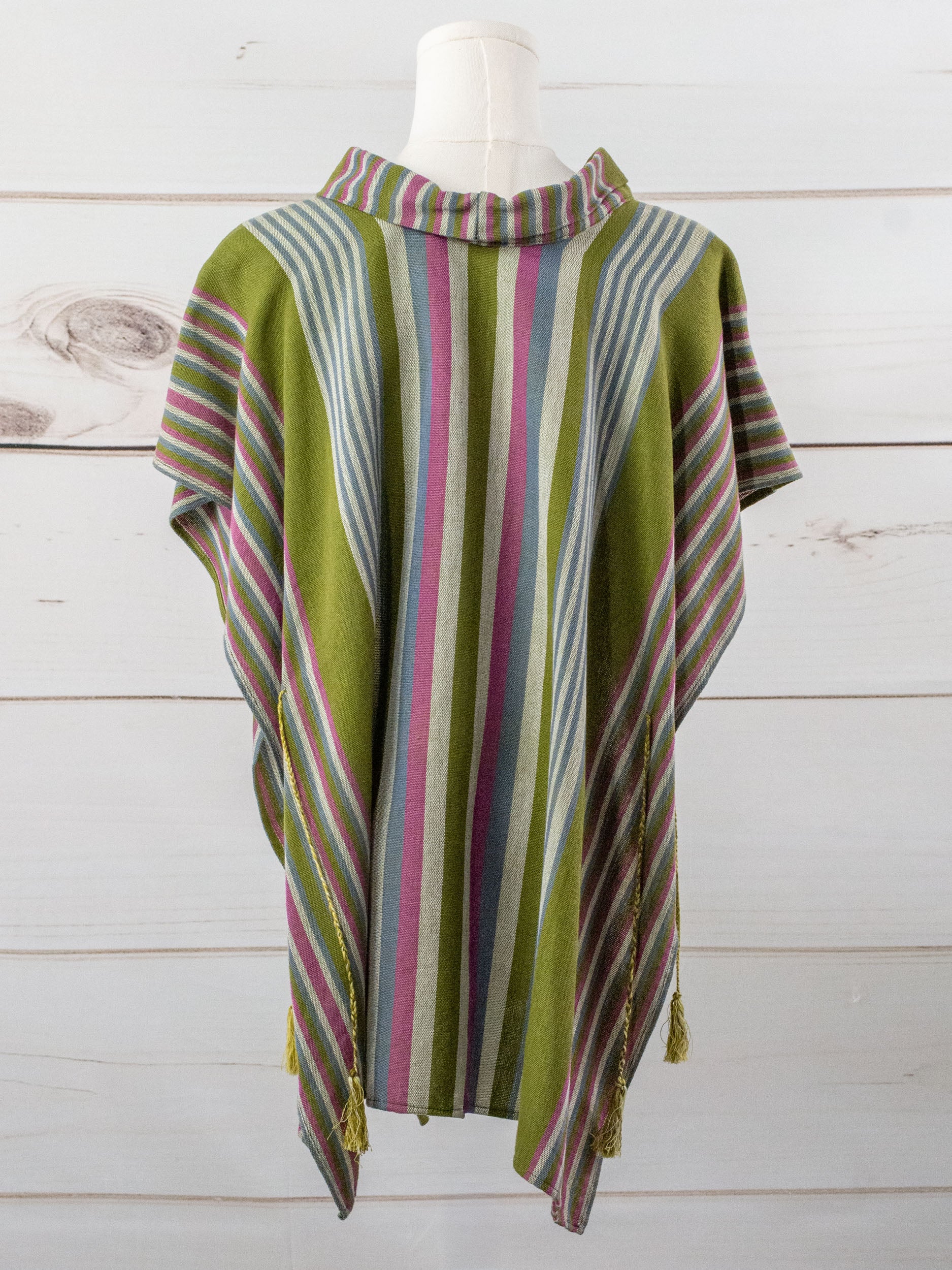 San Cristobal adjustable long poncho with stars