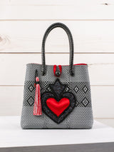 Bolsa artesanal corazón milagro mediana