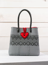 Bolsa artesanal corazón milagro mediana