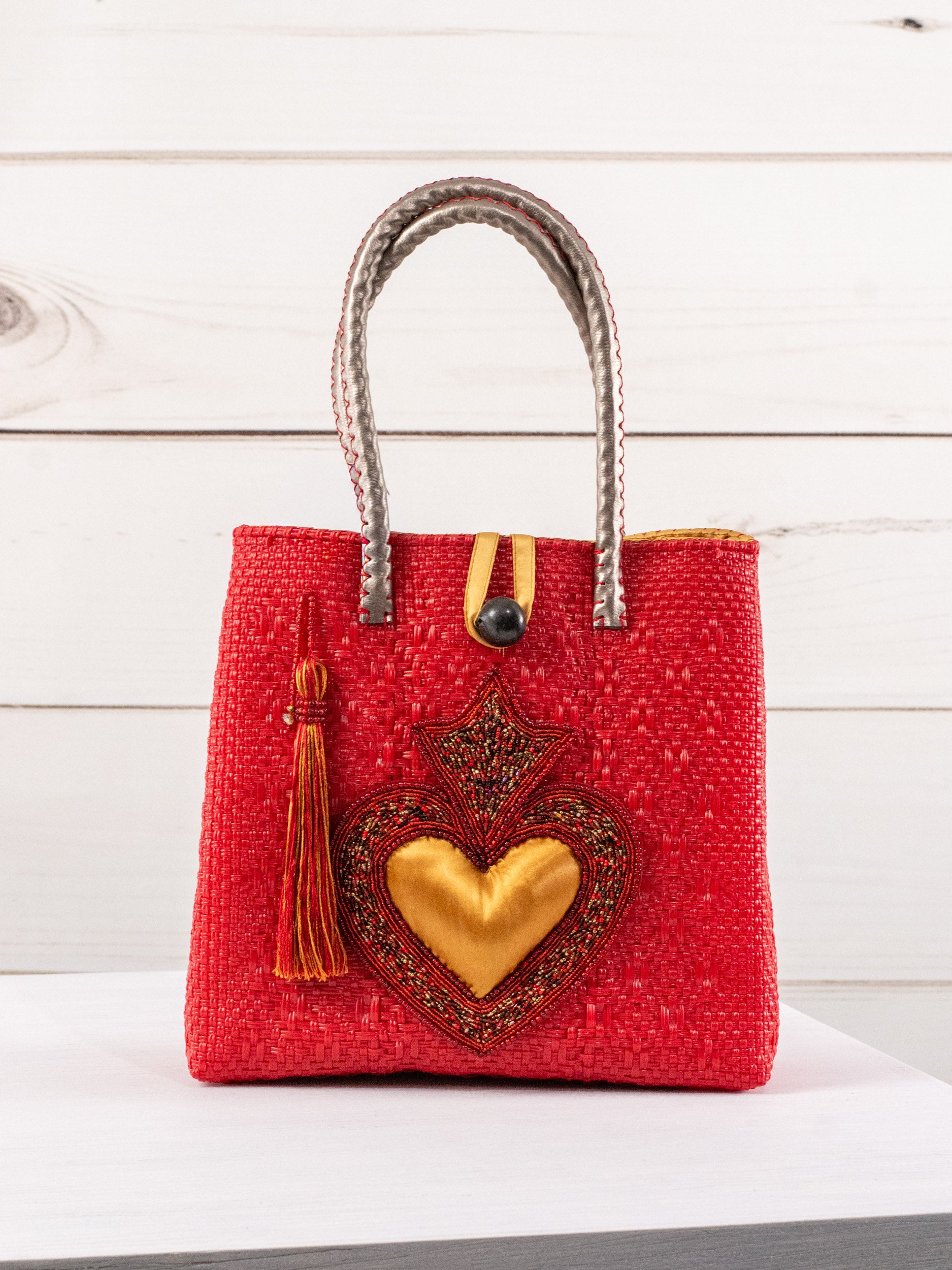 Medium heart milagro artisan bag