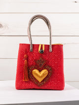 Medium heart milagro artisan bag