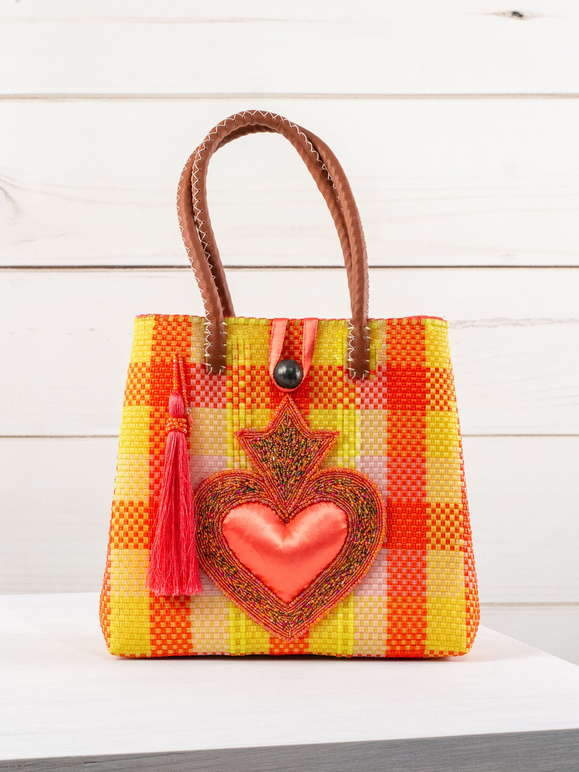 Medium heart milagro artisan bag