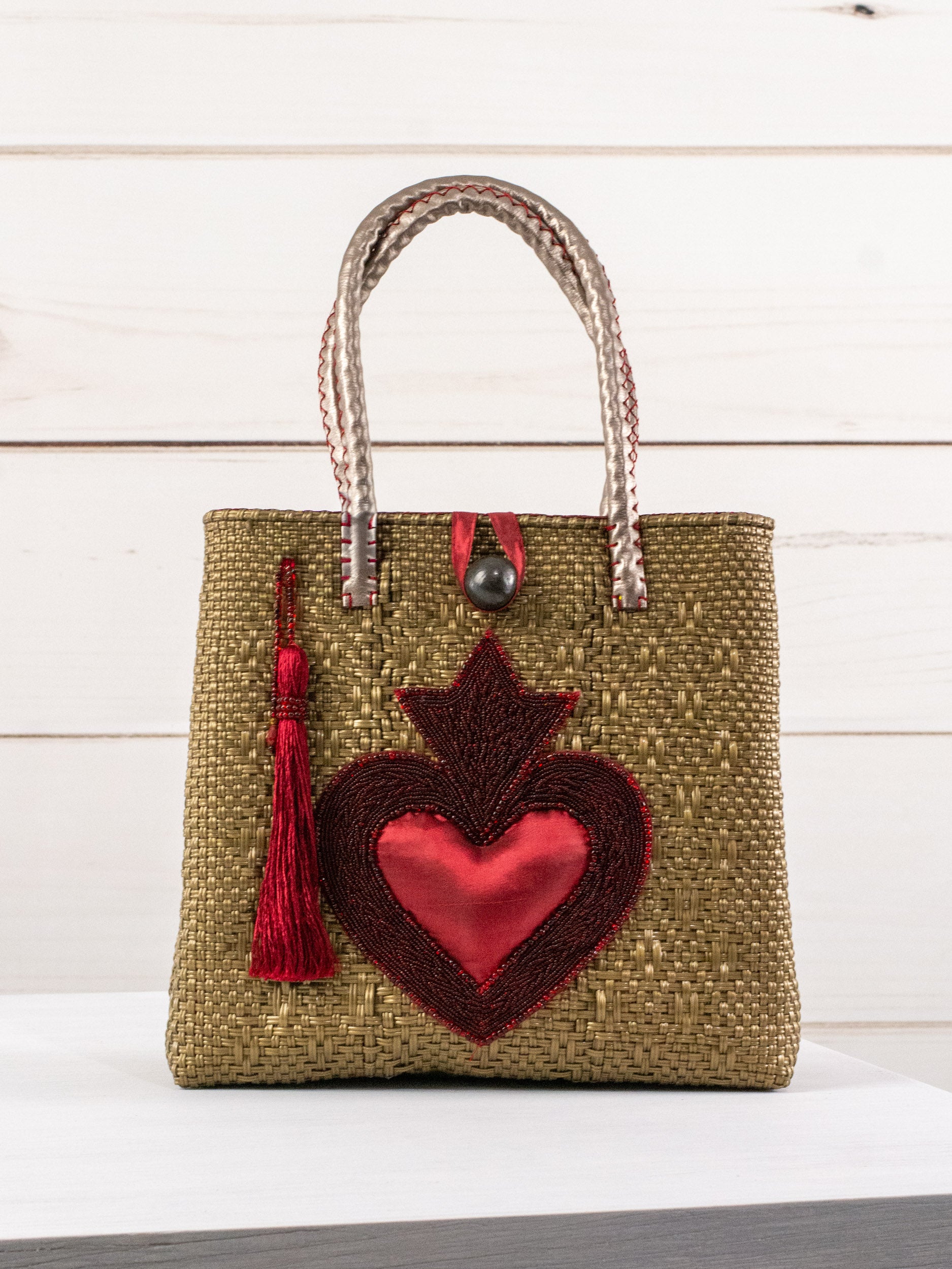 Medium heart milagro artisan bag
