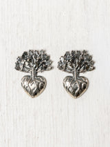 Medium heart-shaped prickly pear earrings