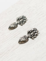 Medium heart-shaped prickly pear earrings