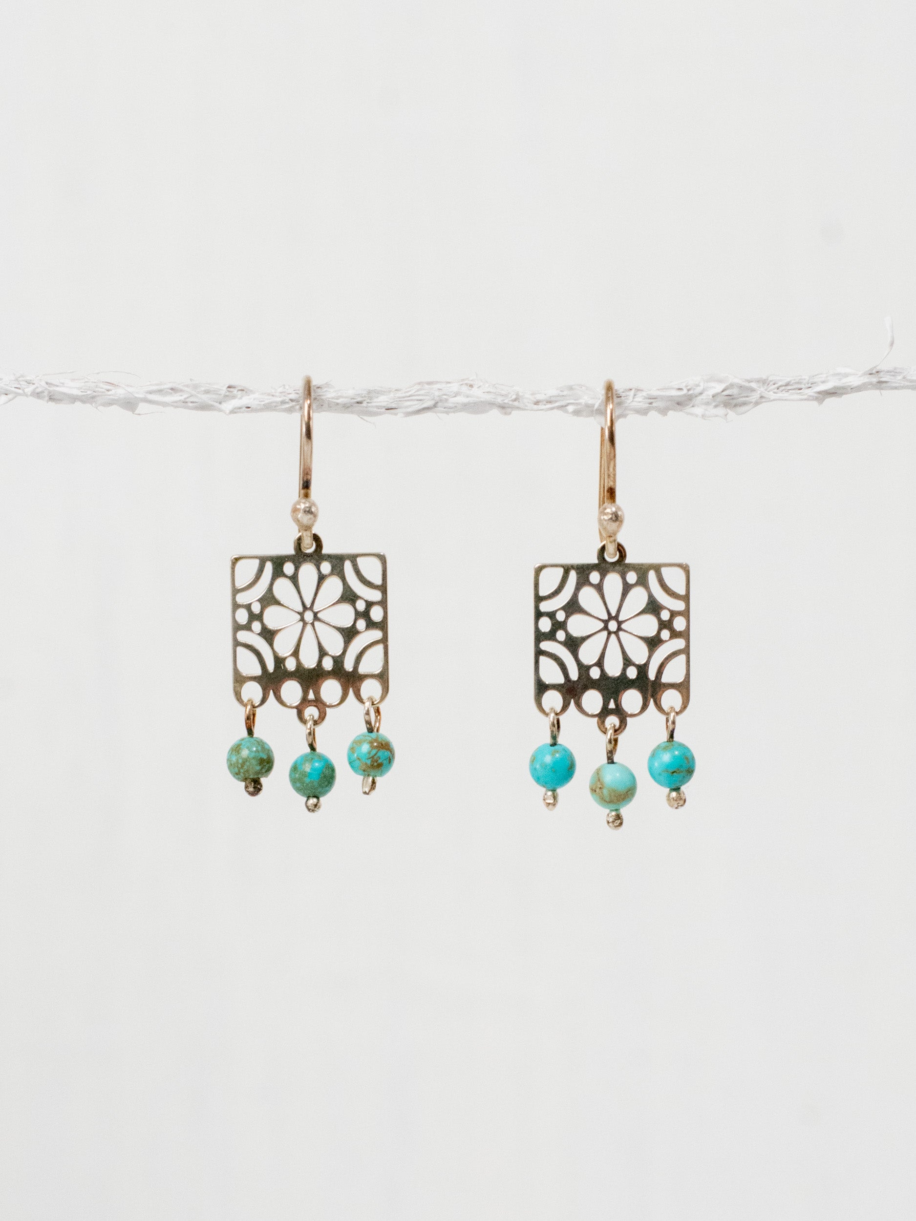 Medium paper picado flower earrings