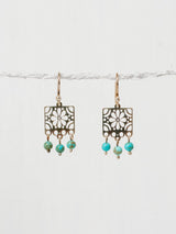 Aretes papel picado flores medianos