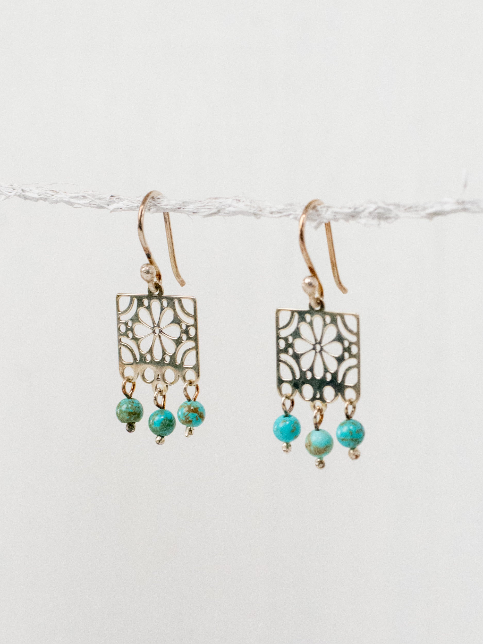 Medium paper picado flower earrings